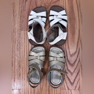 Salt water sandals (2 pairs) 7 toddler - used condition but lots of life left!